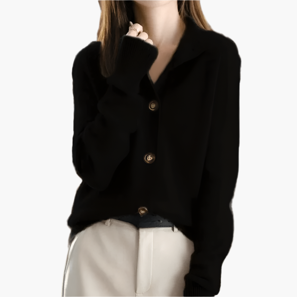 Women's Classic Button-Up Cardigan Elegant Versatile Everyday Style