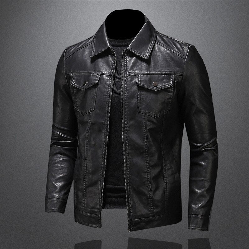 Men's Classic Moto Style Jacket for Casual and Formal Wear
