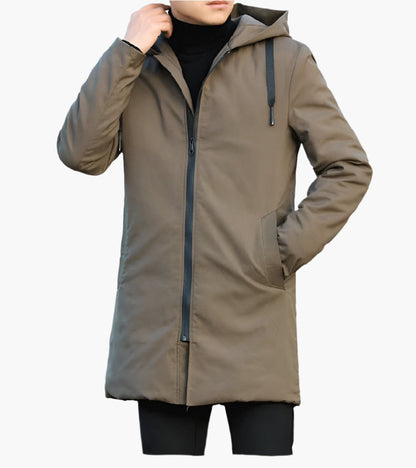 Men's Sporty Padded Waterproof Winter Parka Jacket – Modern Windproof Outdoor Style