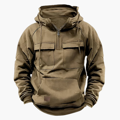 Men's Tactical Winter Hoodie with Zipper – Military Style, Warmth & Comfort
