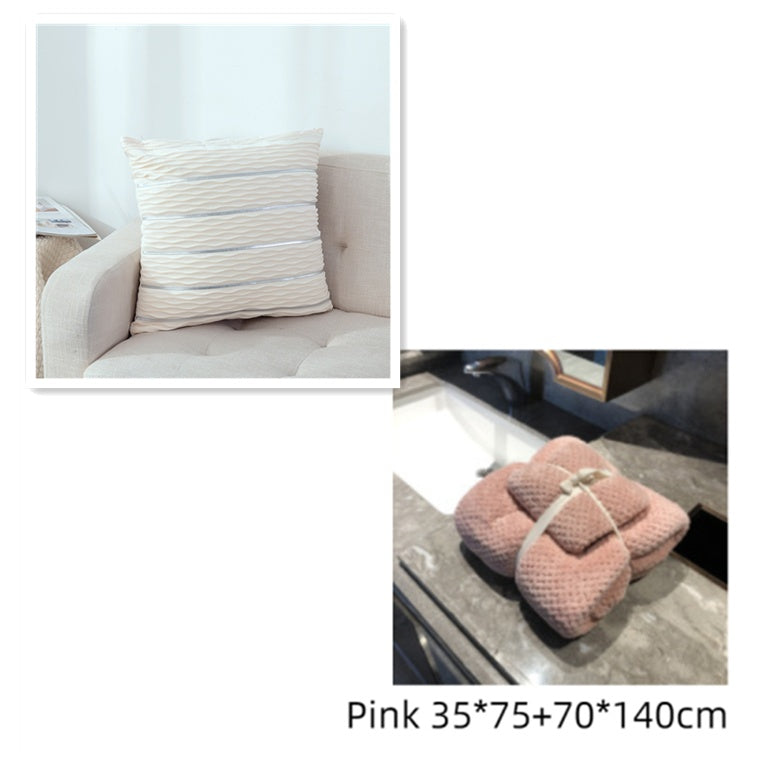 Elysia – Luxe Gestreepte Fluwelen Kussenhoes voor Sofa