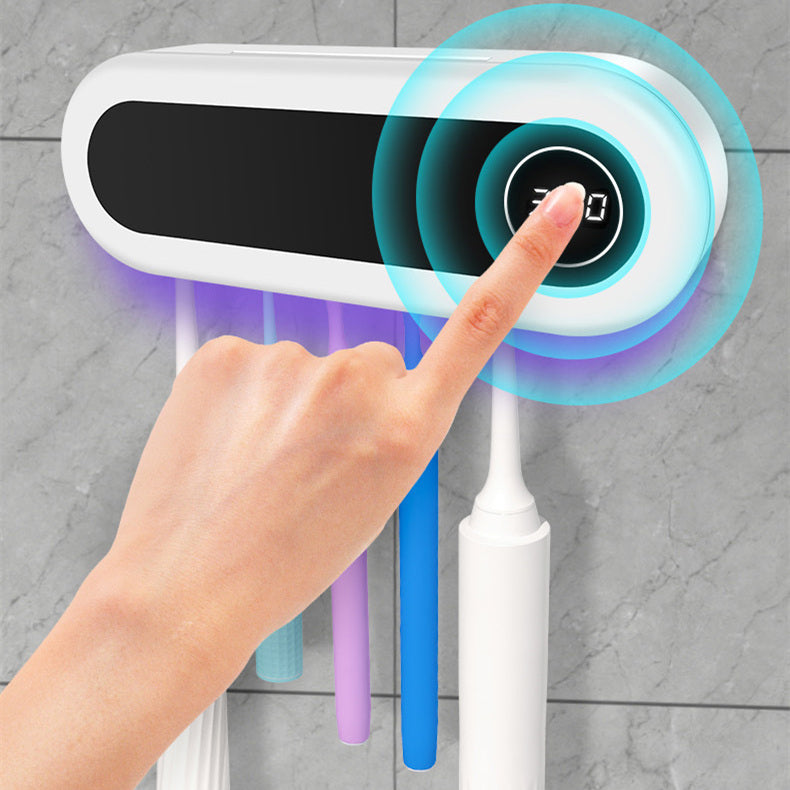 Celeste – Wandgemonteerde Tandenborstelhouder met Slimme UV Sterilisator en Tandpasta Dispenser