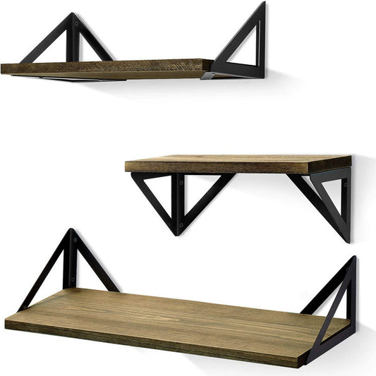 Lucian – Wandplank Beugel van Antiek Hout