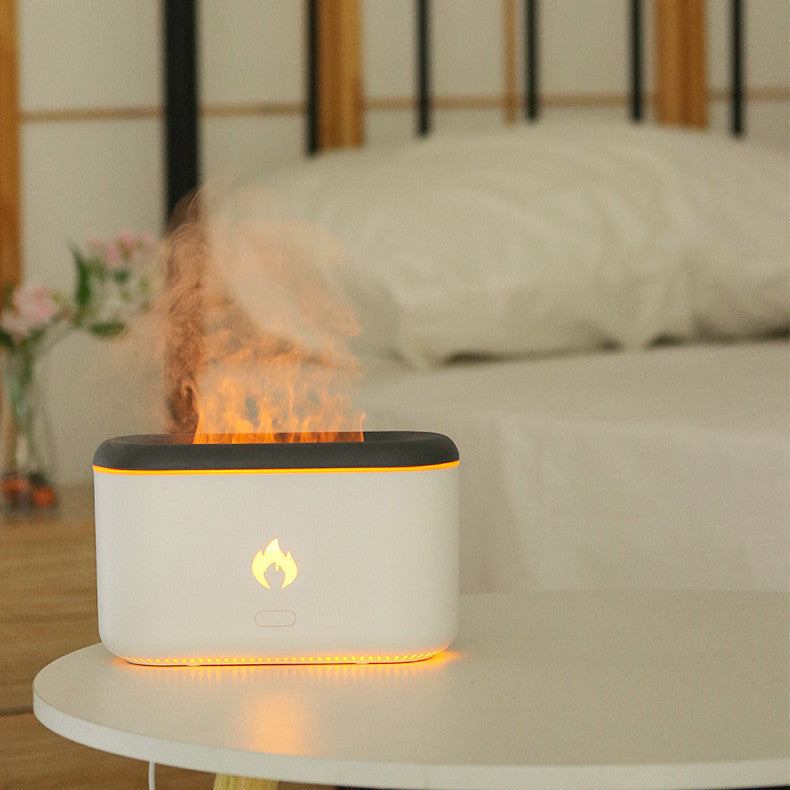 Juno – Ultrasonische Aroma Diffuser Lamp met Vlam Effect