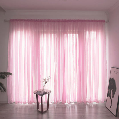Haven – Eenvoudige en Moderne Balkon Gaze Gordijn in Effen Kleur