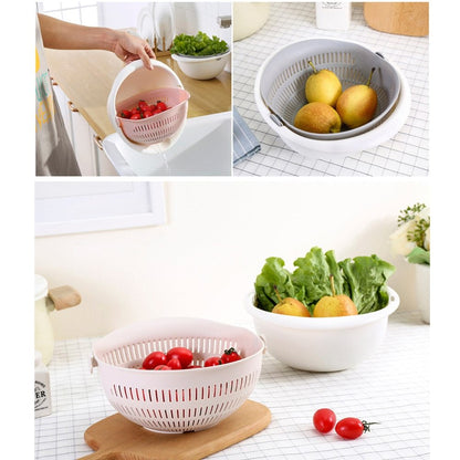 Juliette – Afneembare dubbele laag holle fruit- en groentewasbak