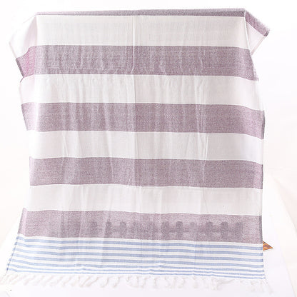 Celestine – Gestreepte Katoenen Strandhanddoek 100x180cm