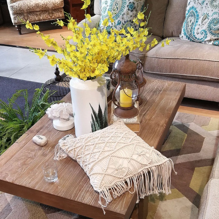 Rook – Handgeweven Macrame Katoenen Kussenhoes