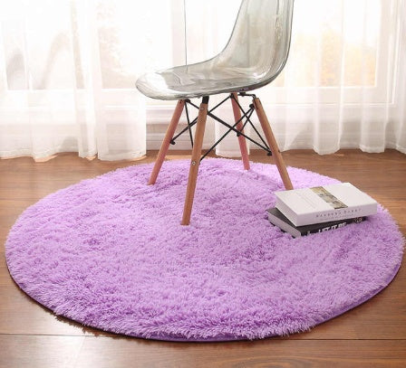 Leontine – Fluffy Rond Tapijt voor Woonkamer Decor Faux Bont Tapijt voor Kinderkamer Lang Pluche Tapijten voor Slaapkamer Modern Mat