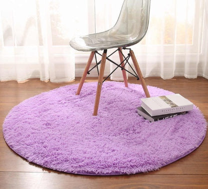 Leontine – Fluffy Rond Tapijt voor Woonkamer Decor Faux Bont Tapijt voor Kinderkamer Lang Pluche Tapijten voor Slaapkamer Modern Mat