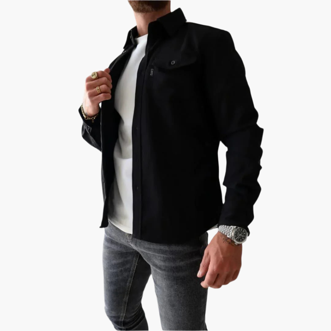 Men's Modern Button-Through Jacket Overshirt – Versatile Casual Smart Style