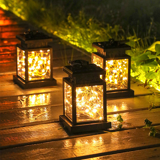 Zonne-energie LED Lantaarn – Warm Wit Buitenlicht, Waterdicht, Hangend of Staand