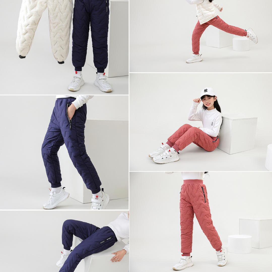 Children's Outdoor Winter Snow Pants Warm Windproof Water-Resistant – Active Play & Skiing