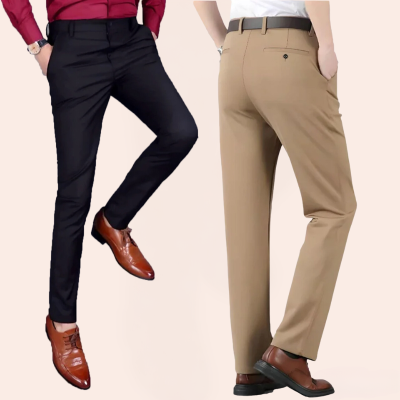 Men's Stretch Slim Fit Dress Pants – Versatile Business & Casual Trousers