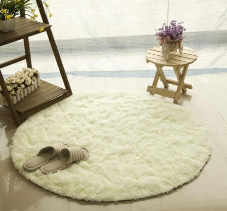 Leontine – Fluffy Rond Tapijt voor Woonkamer Decor Faux Bont Tapijt voor Kinderkamer Lang Pluche Tapijten voor Slaapkamer Modern Mat