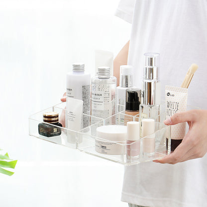 Soleil – Transparante Plastic Make-up Tafelafwerkingsdoos, Cosmetische Opbergdoos