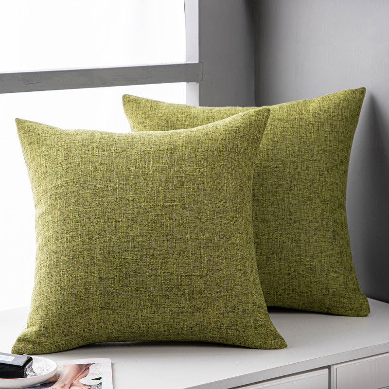 Aurelius – Effen Kleur Linnen Sofa Kussen Hoes