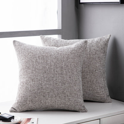 Aurelius – Effen Kleur Linnen Sofa Kussen Hoes