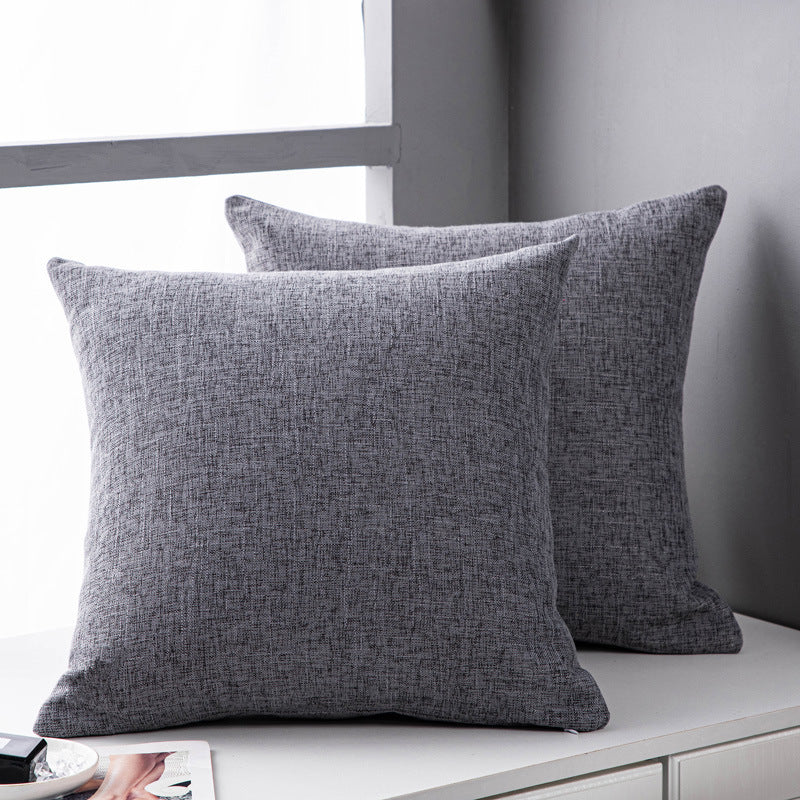 Aurelius – Effen Kleur Linnen Sofa Kussen Hoes