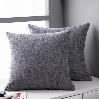 Aurelius – Effen Kleur Linnen Sofa Kussen Hoes