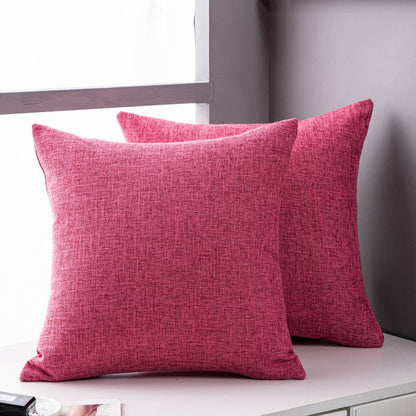 Aurelius – Effen Kleur Linnen Sofa Kussen Hoes