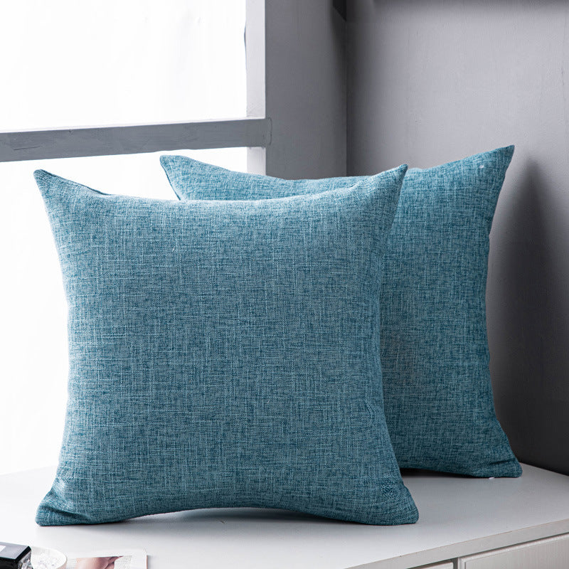 Aurelius – Effen Kleur Linnen Sofa Kussen Hoes