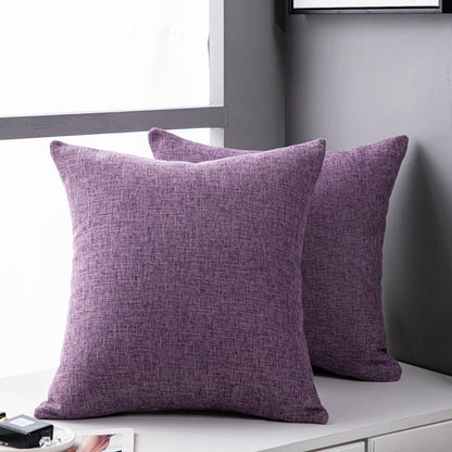 Aurelius – Effen Kleur Linnen Sofa Kussen Hoes