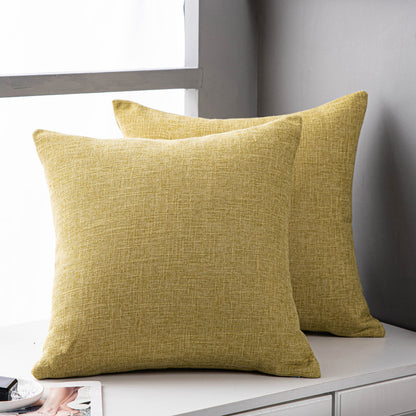 Aurelius – Effen Kleur Linnen Sofa Kussen Hoes