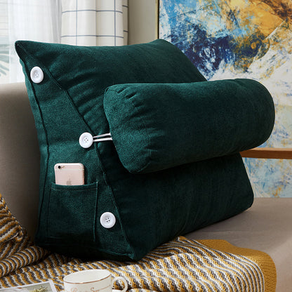 Clove – Luxe Velours Lezen Kussen met Rugsteun voor Bed en Bank