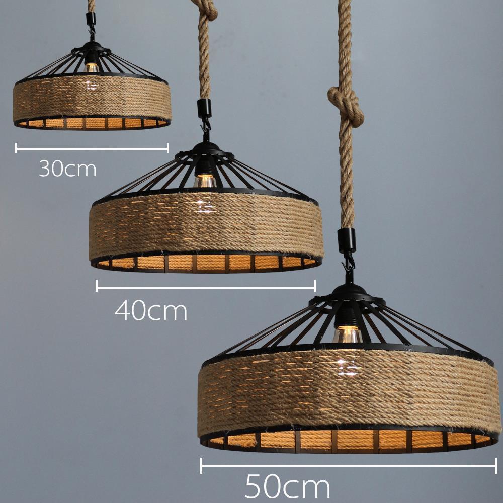 Persephone – Creatieve HANGLAMP van IJzer met Henneptouw