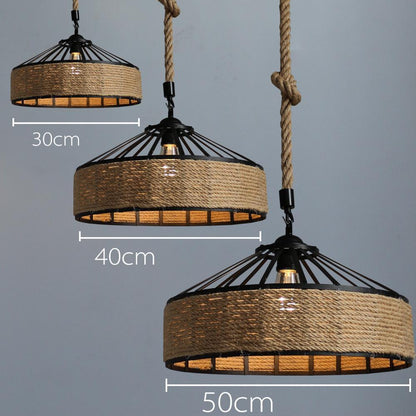 Persephone – Creatieve HANGLAMP van IJzer met Henneptouw