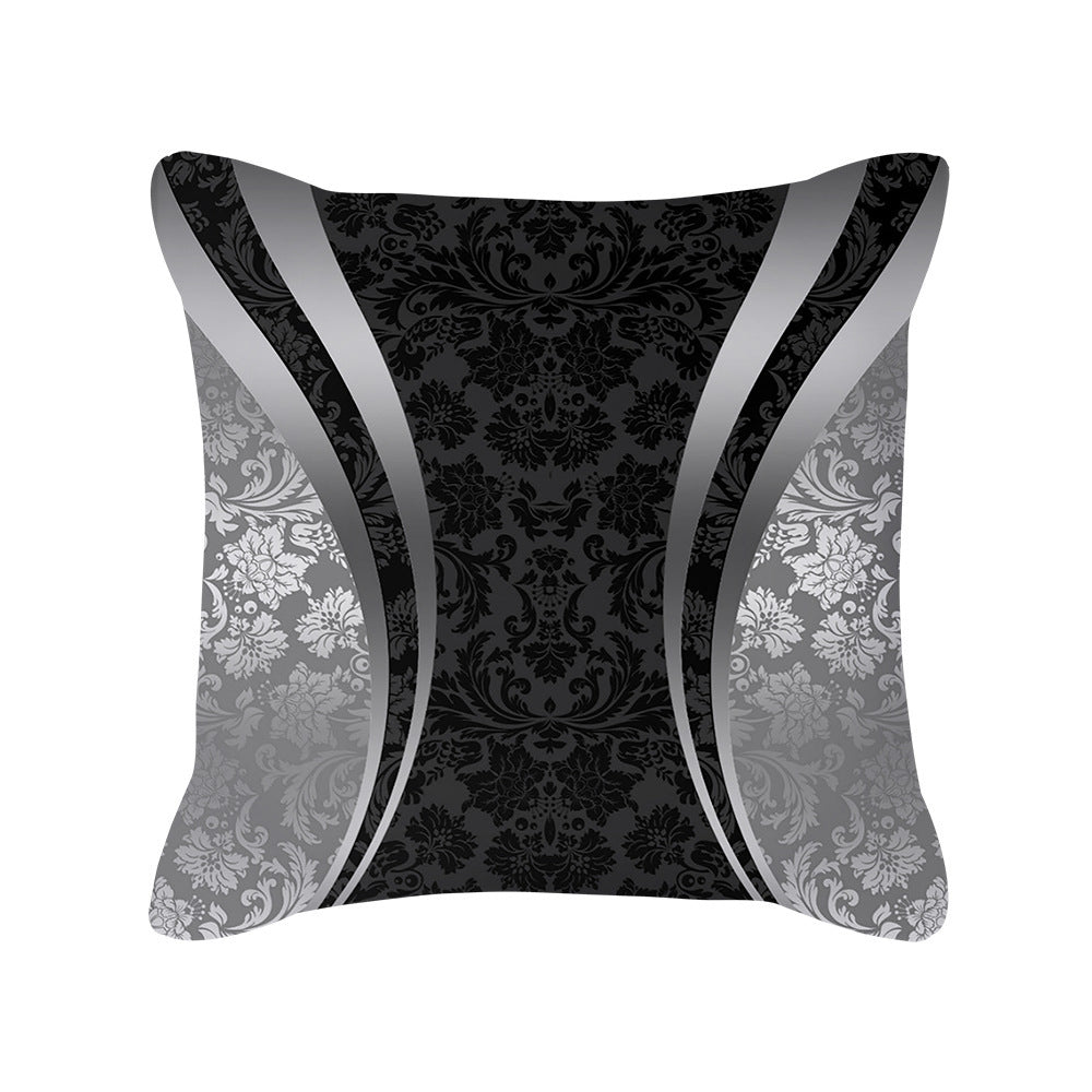 Ophelia – Geometrisch Print Vierkante Kussenhoes van Perzikskin