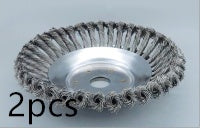 Zware Stalen Onkruidborstelkop – Universele Trimmer Accessoire voor Gras- & Mosverwijdering