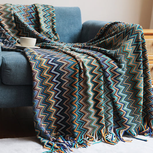 Celeste – Gebreide Sofa Dekentje voor Kantoor en Airconditioning
