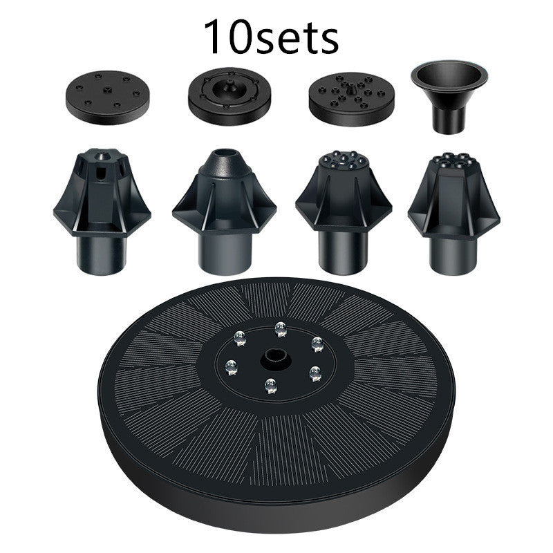 Zonne-energie Vogelbad Fonteinpomp – 1.5W Zwevende Waterpomp met 4 Spuitkoppen voor Tuin, Vijver & Buiteninrichting