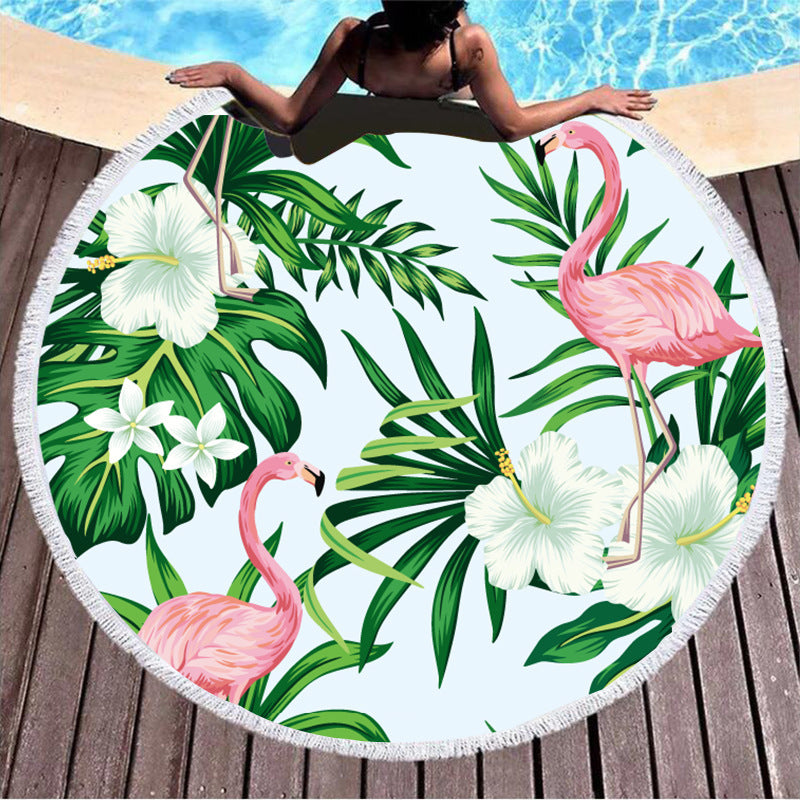 Eleonora – Rond Geprinte Strandhanddoek