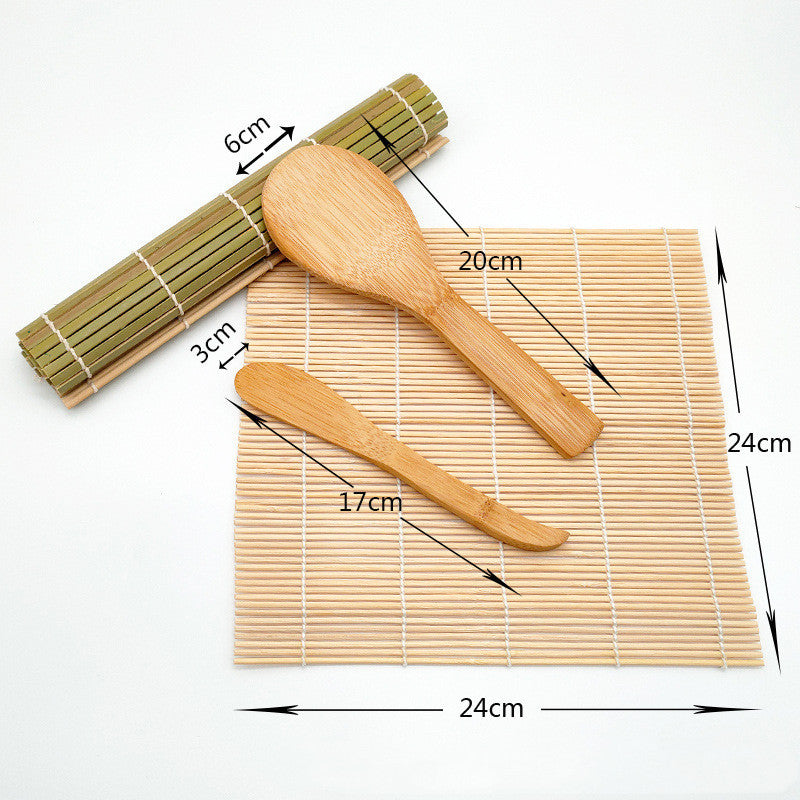 Leontine – Creatieve Sushi Set van Bamboehout met Vrije Combinatie en Rolgordijn