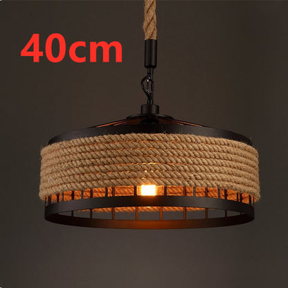 Persephone – Creatieve HANGLAMP van IJzer met Henneptouw