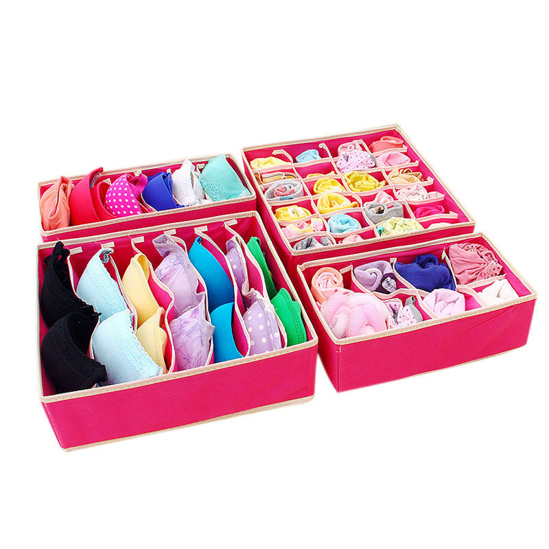 Isolde – Ondergoed Opbergdoos Vierdelige Set, Sok Opbergdoos, Stof Bh Opbergdoos