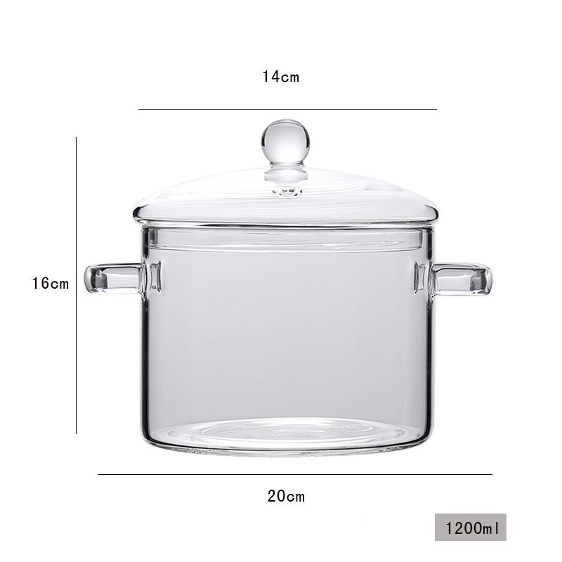Florian – Transparante Mini Soeppan van Hoog Borosilicaatglas