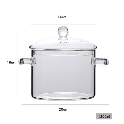 Florian – Transparante Mini Soeppan van Hoog Borosilicaatglas