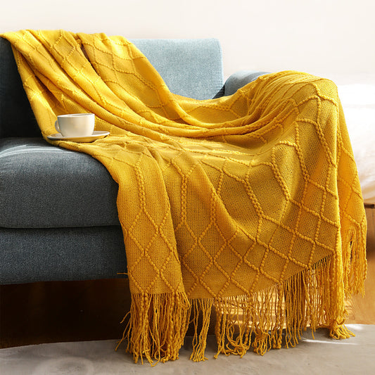 Odette – Coral Fleece Gebreide Bankdeken