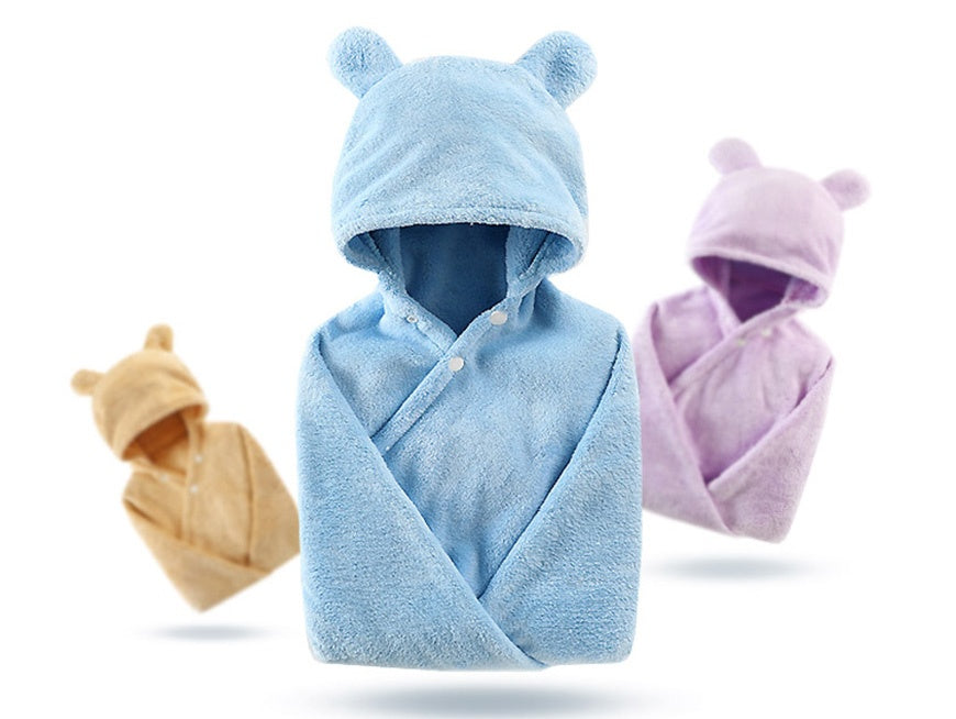 Mirabelle – Hooded Badhanddoek voor Baby's van Katoen