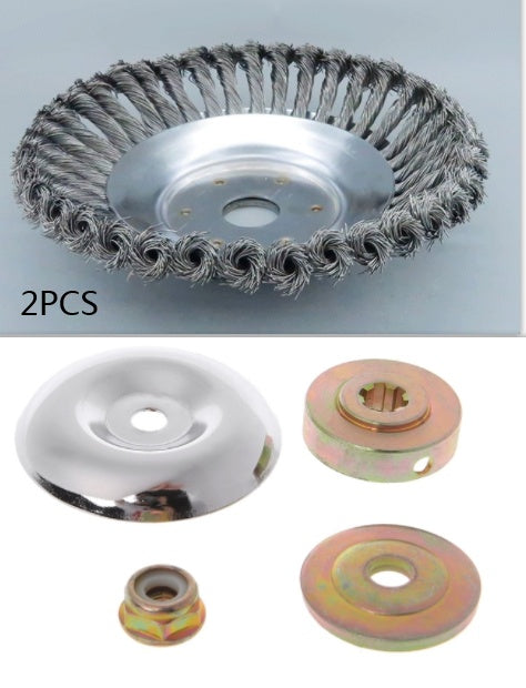 Zware Stalen Onkruidborstelkop – Universele Trimmer Accessoire voor Gras- & Mosverwijdering