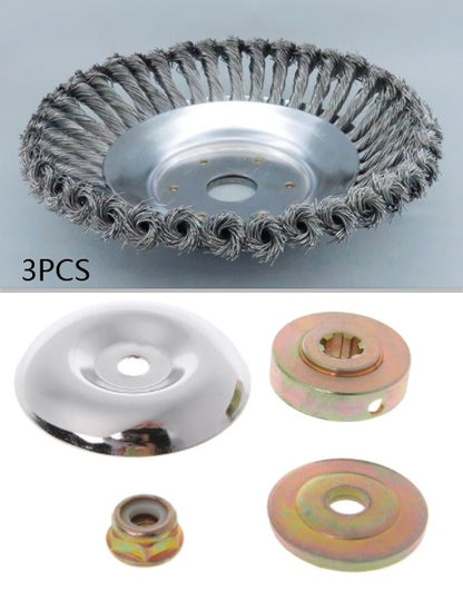 Zware Stalen Onkruidborstelkop – Universele Trimmer Accessoire voor Gras- & Mosverwijdering