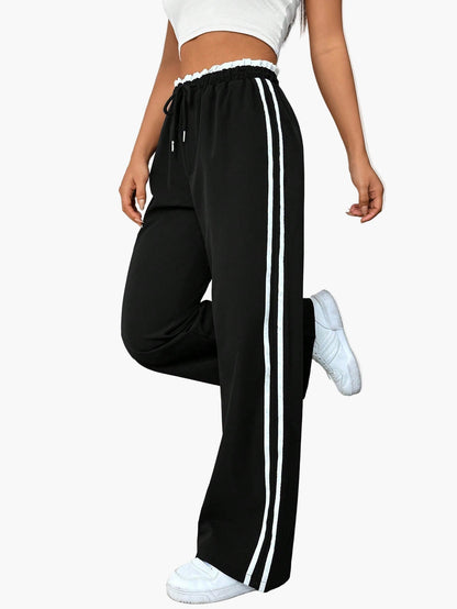 Women's Sporty Wide-Leg Pants Relaxed Fit Streetwear