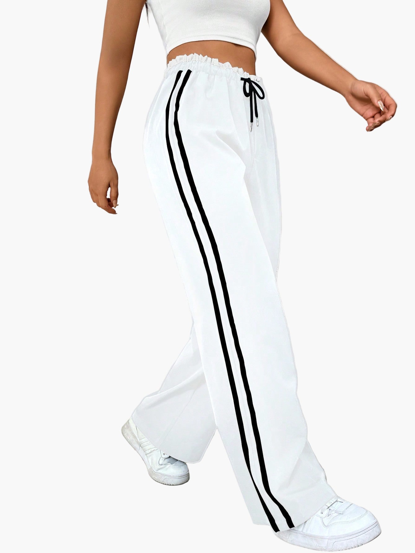 Women's Sporty Wide-Leg Pants Relaxed Fit Streetwear