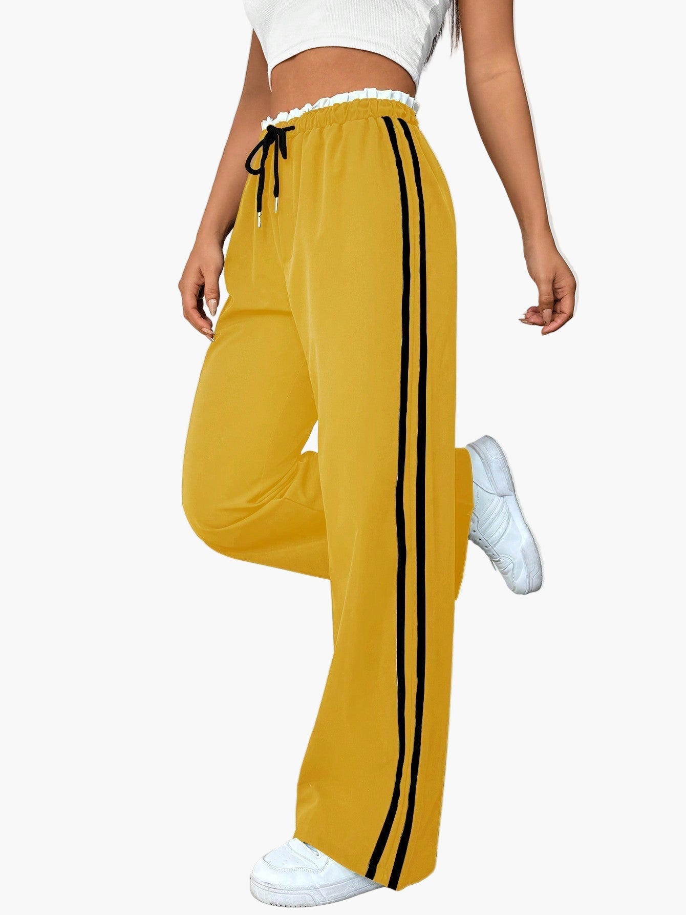 Women's Sporty Wide-Leg Pants Relaxed Fit Streetwear