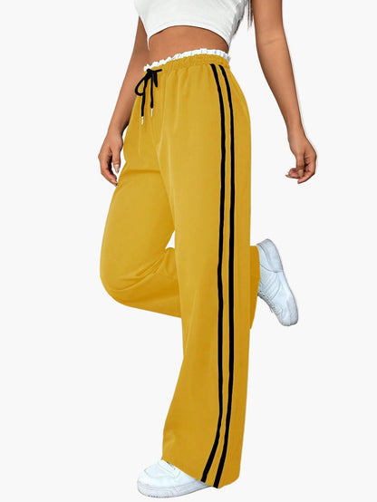 Women's Sporty Wide-Leg Pants Relaxed Fit Streetwear