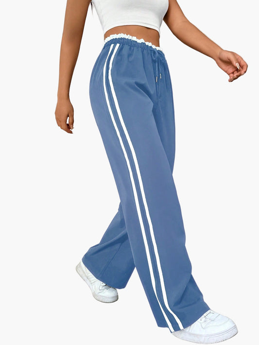 Women's Sporty Wide-Leg Pants Relaxed Fit Streetwear